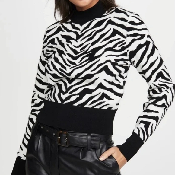 A.L.C. Black and White Zebra Sweater - Picture 7 of 7
